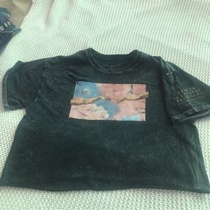 Fifth Sun Black/gray Cropped T Shirt